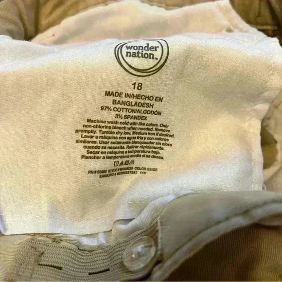 Boys Wonder Nation khaki dress pants in size 20 EUC with adjustable waist - Picture 12 of 12